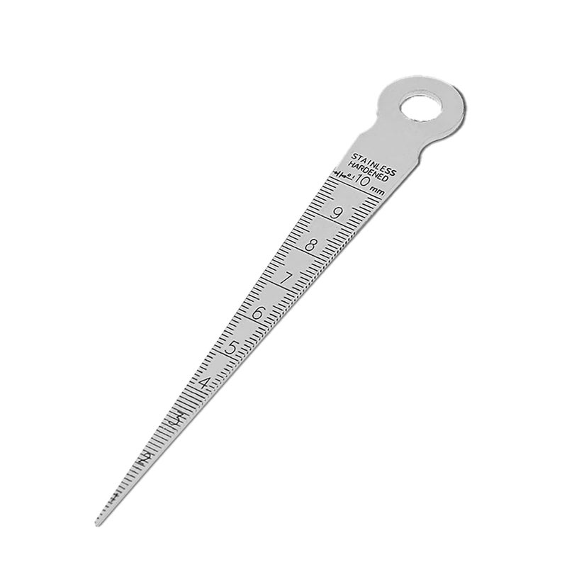 YTgilo Stainless Steel High Precision Gap Tip Ruler Hole Ruler Taper Ruler 0 to 15mm Wedge Plug Ruler Used to Measure Cylindrical Holes Hole Gap Size Weld Measurement - Image 1